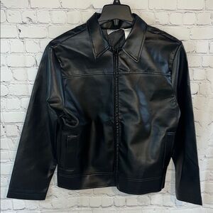 Medium Fifties Thunderbird Black Leather Look  Jacket. GREASE. 50’s